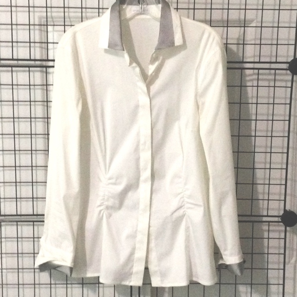 Exclusive double collar & double cuff, stretchy cotton Shirt. Italy